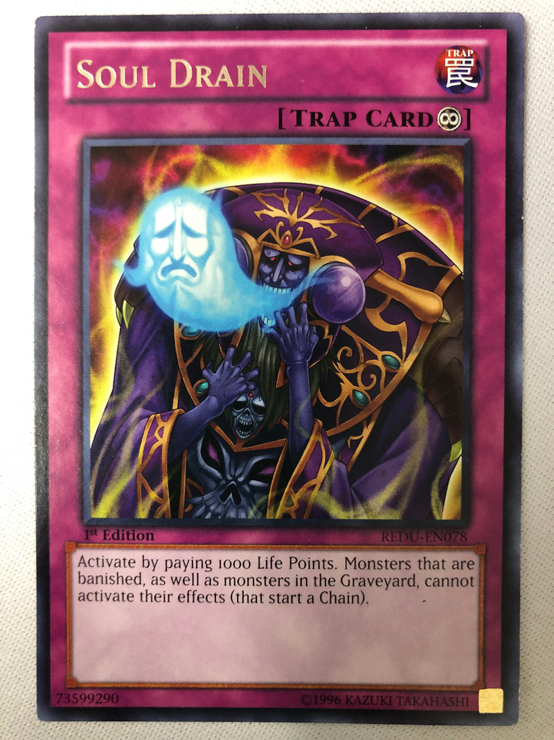 Yugioh Soul Drain REDU-EN078 Rare 1st Edition NM
