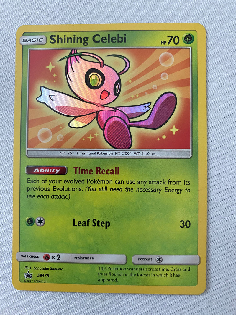 Shining Celebi SM79 Holo Pokemon Card Near Mint Shining Celebi SM79 Holo Pokemon Card Near Mint