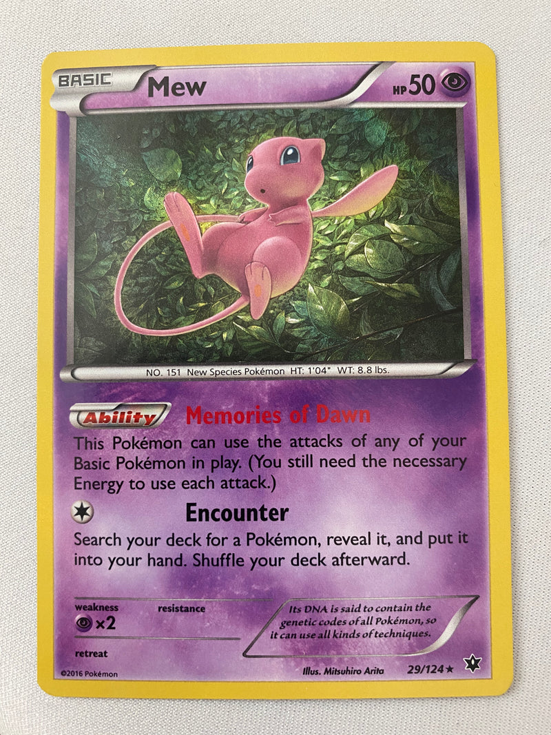 Mew 29/124 Holo Rare Pokemon Card Near Mint