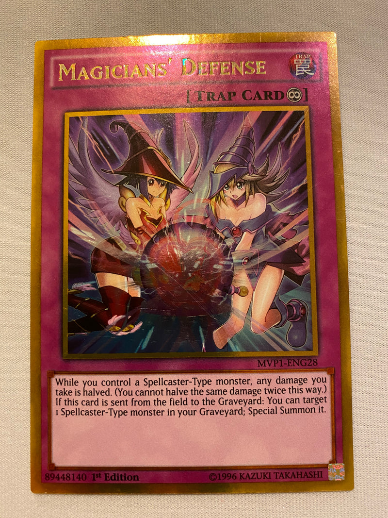 Yugioh Magicians' Defense MVP1-ENG28  Gold Rare 1st Edition  Near Mint