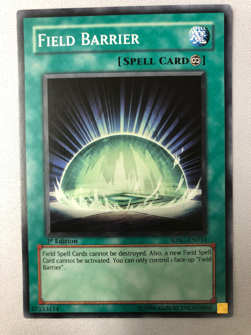 Yugioh Field Barrier SDSC-EN034 Common 1st Edition NM