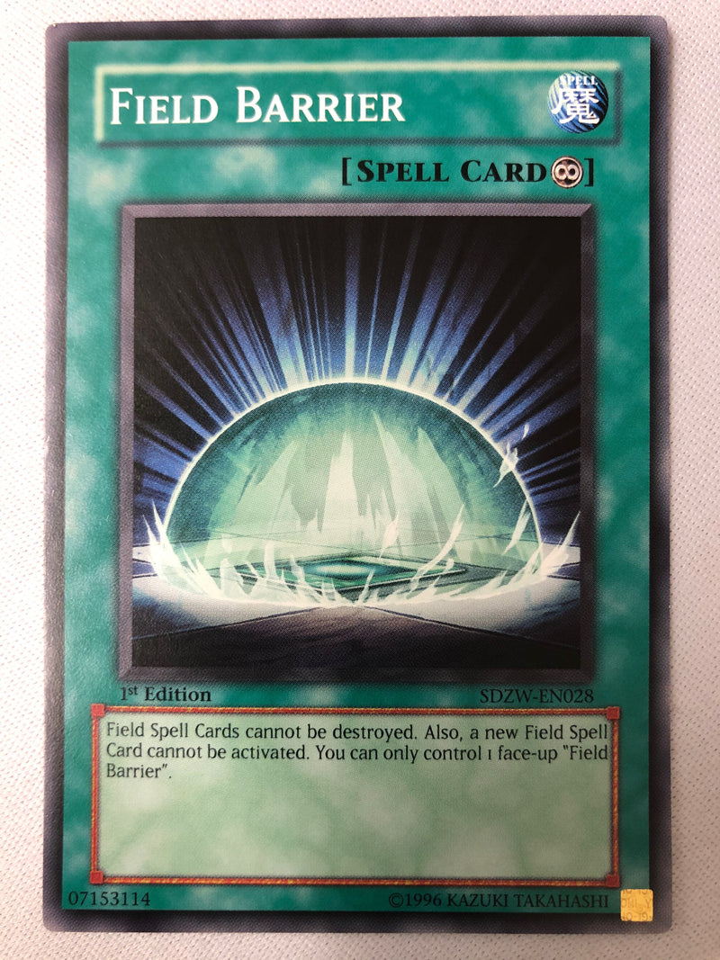 Yugioh Field Barrier SDZW-EN028 Common 1st Edition NM