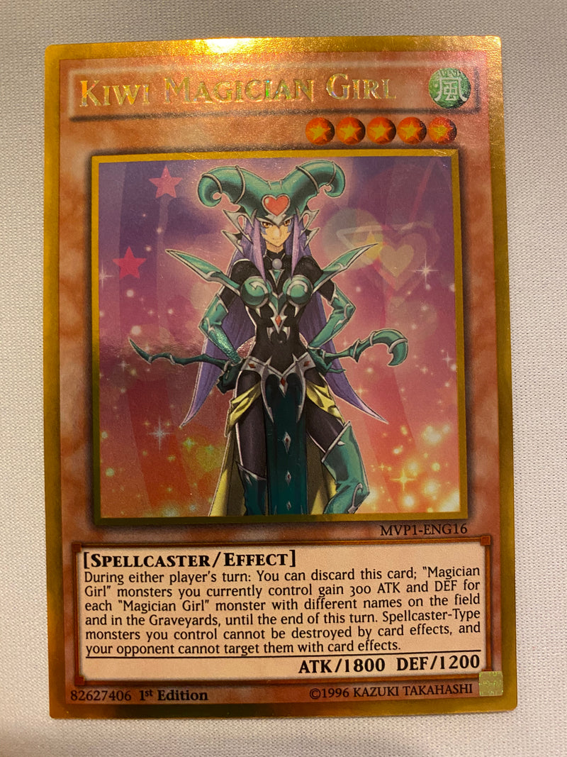 Yugioh Kiwi Magician Girl MVP1-ENG16 Gold Rare 1st Edition Near Mint