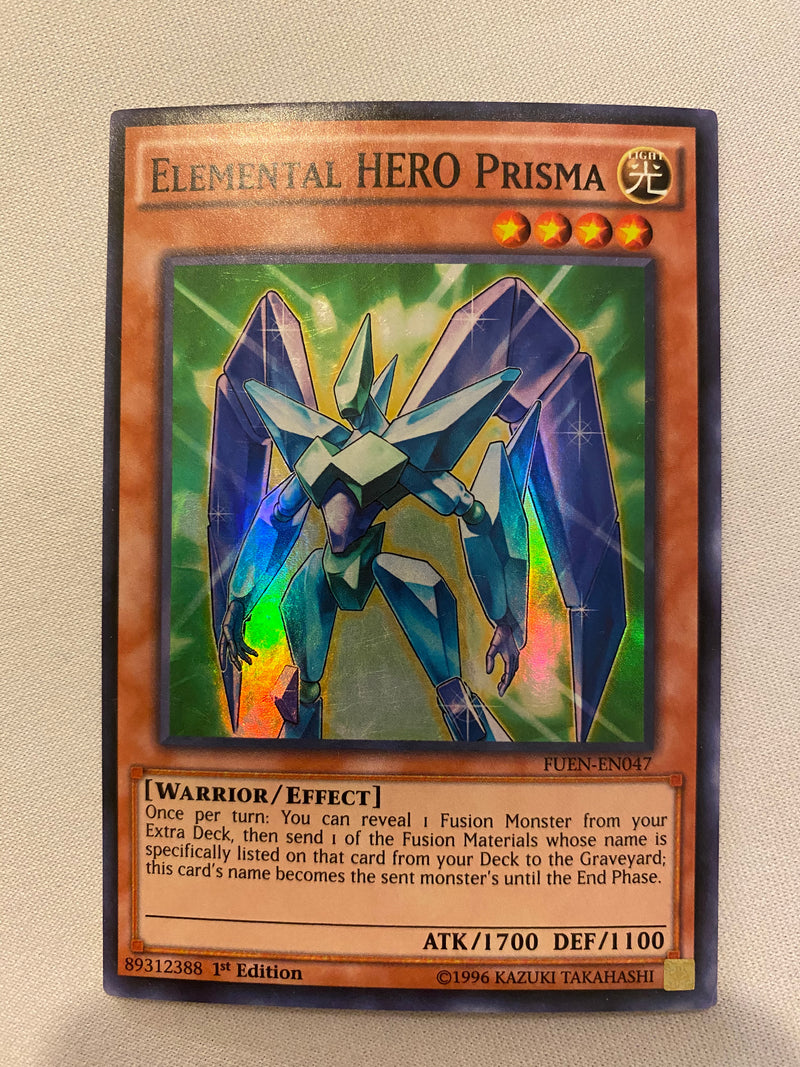 Yugioh Elemental Hero Prisma FUEN-EN047 Super Rare 1st Edition Near Mint