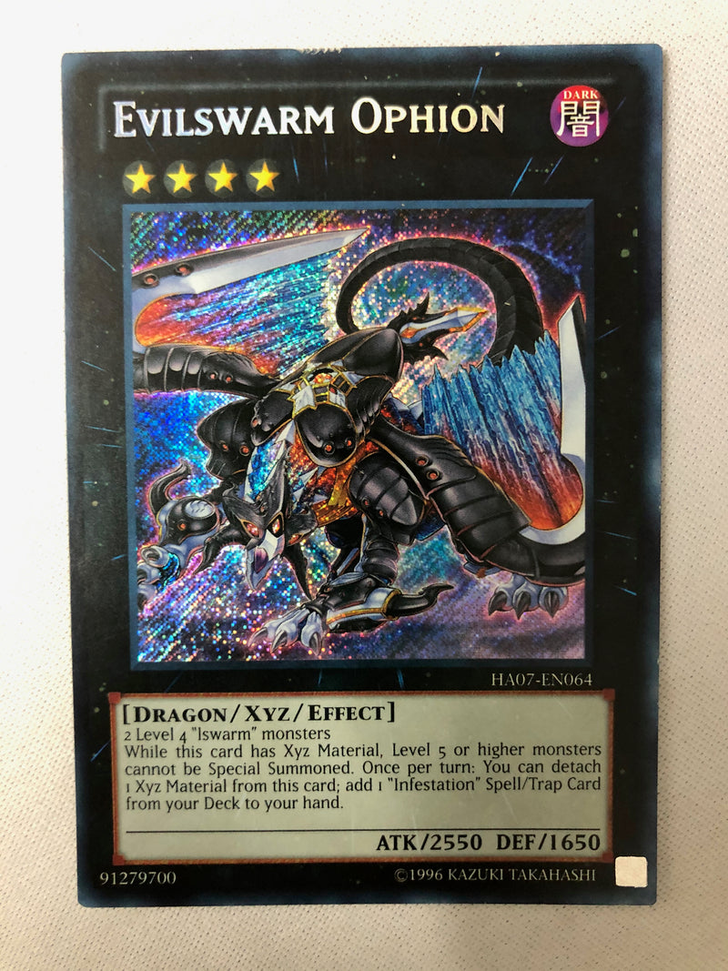 Yugioh Evilswarm Ophion HA07-EN064 Secret Rare Unlimited Edition NM