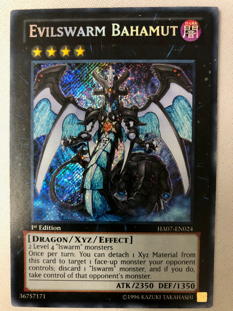 Yugioh Evilswarm Bahamut HA07-EN024 1st Edition Secret Rare NM