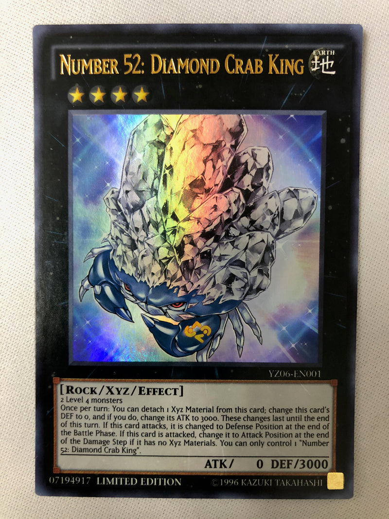 Yugioh Number 52: Diamond Crab King YZ06-EN001 Ultra Rare Limited Edition NM
