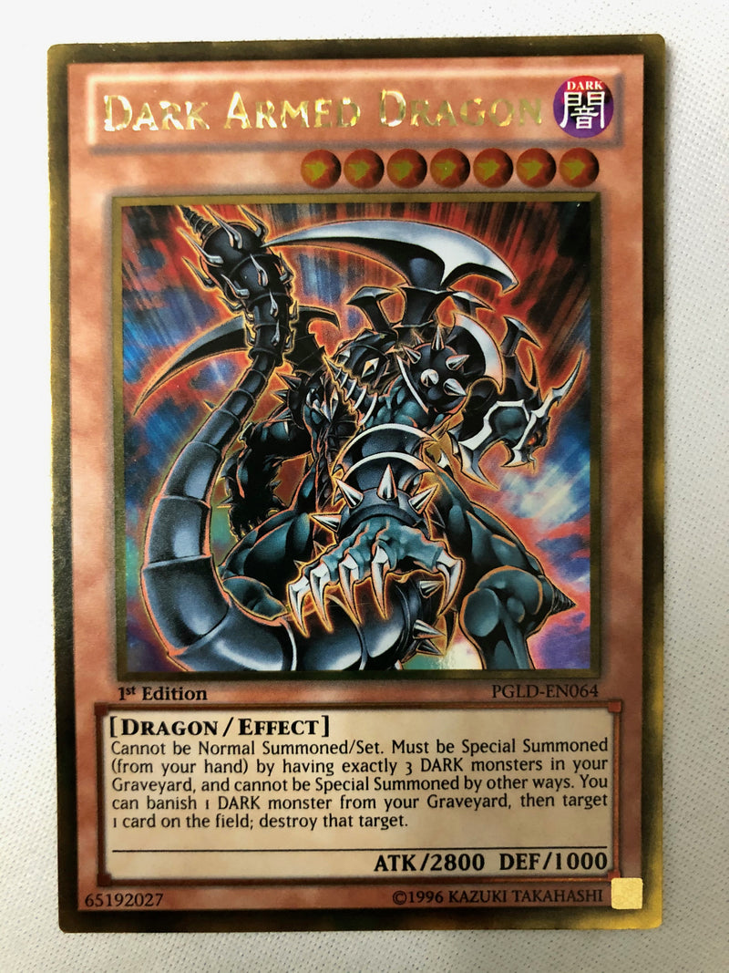 Yugioh Dark Armed Dragon PGLD-EN064 Gold Rare 1st Edition NM