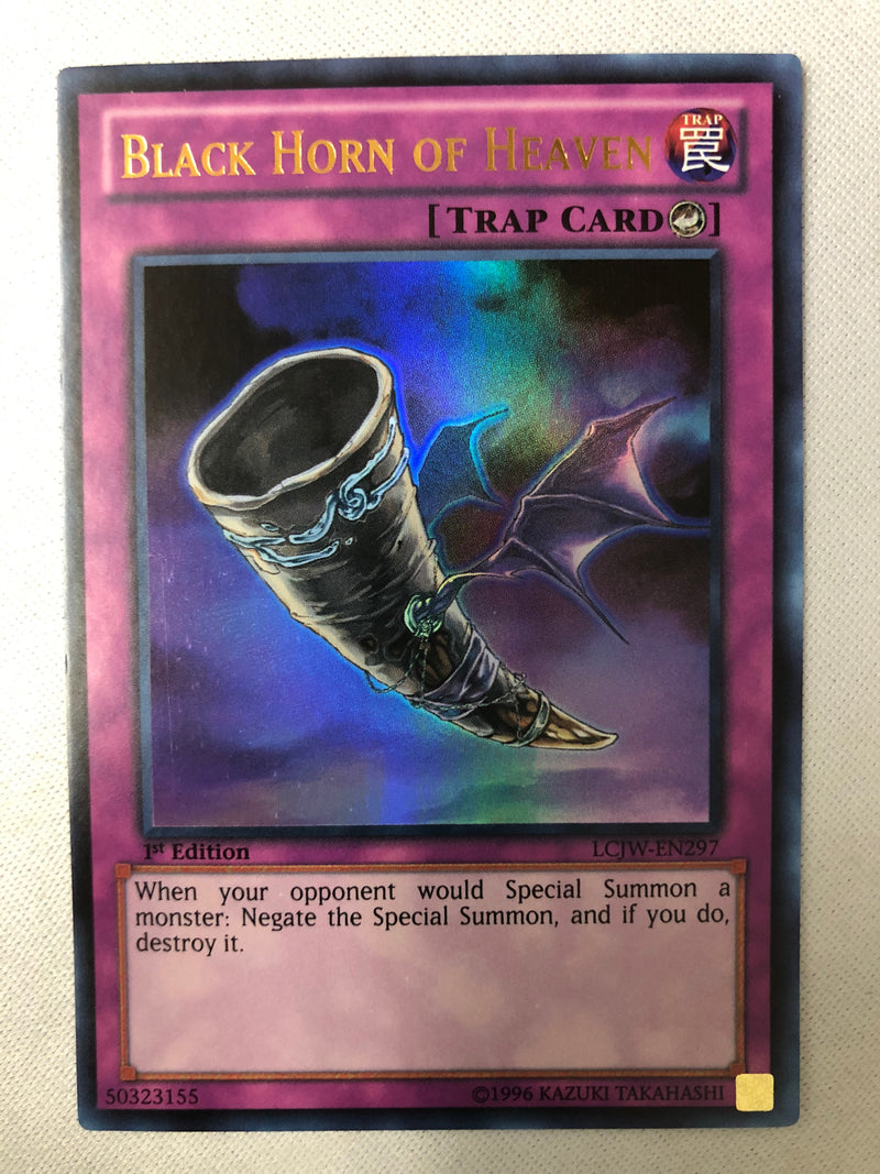 Yugioh Black Horn of Heaven LCJW-EN297 Ultra Rare 1st Edition NM