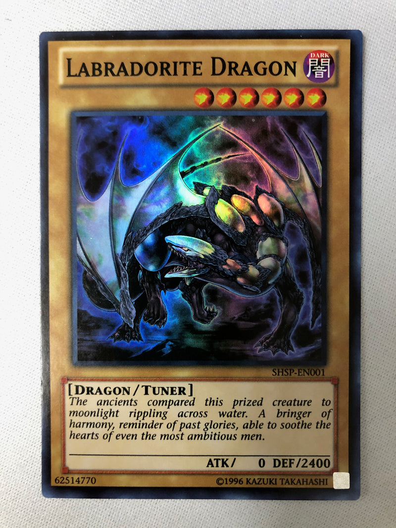 Yugioh Labradorite Dragon SHSP-EN001 Super Rare Unlimited Edition NM Yugioh Labradorite Dragon SHSP-EN001 Super Rare Unlimited Edition NM