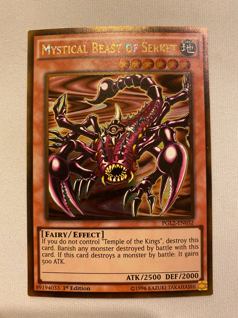 Yugioh Mystical Beast Of Serket PGL2-EN032 1st Edition Gold Rare NM