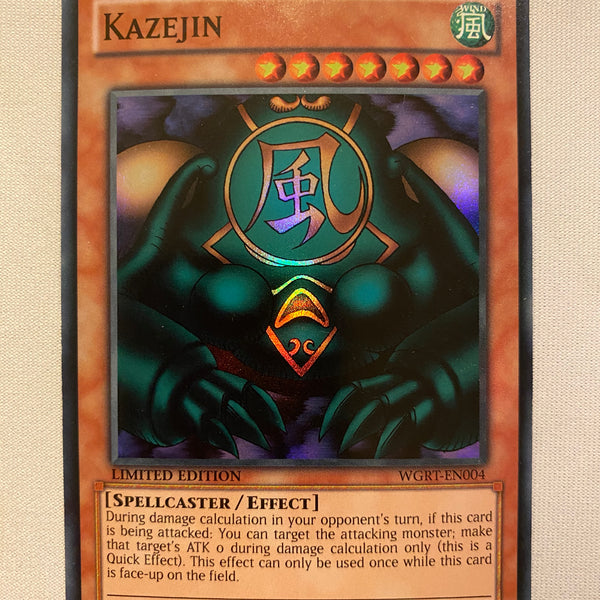 Yugioh Kazejin WGRT-EN004 Super Rare Limited Edition Near Mint Yugioh Kazejin WGRT-EN004 Super Rare Limited Edition Near Mint