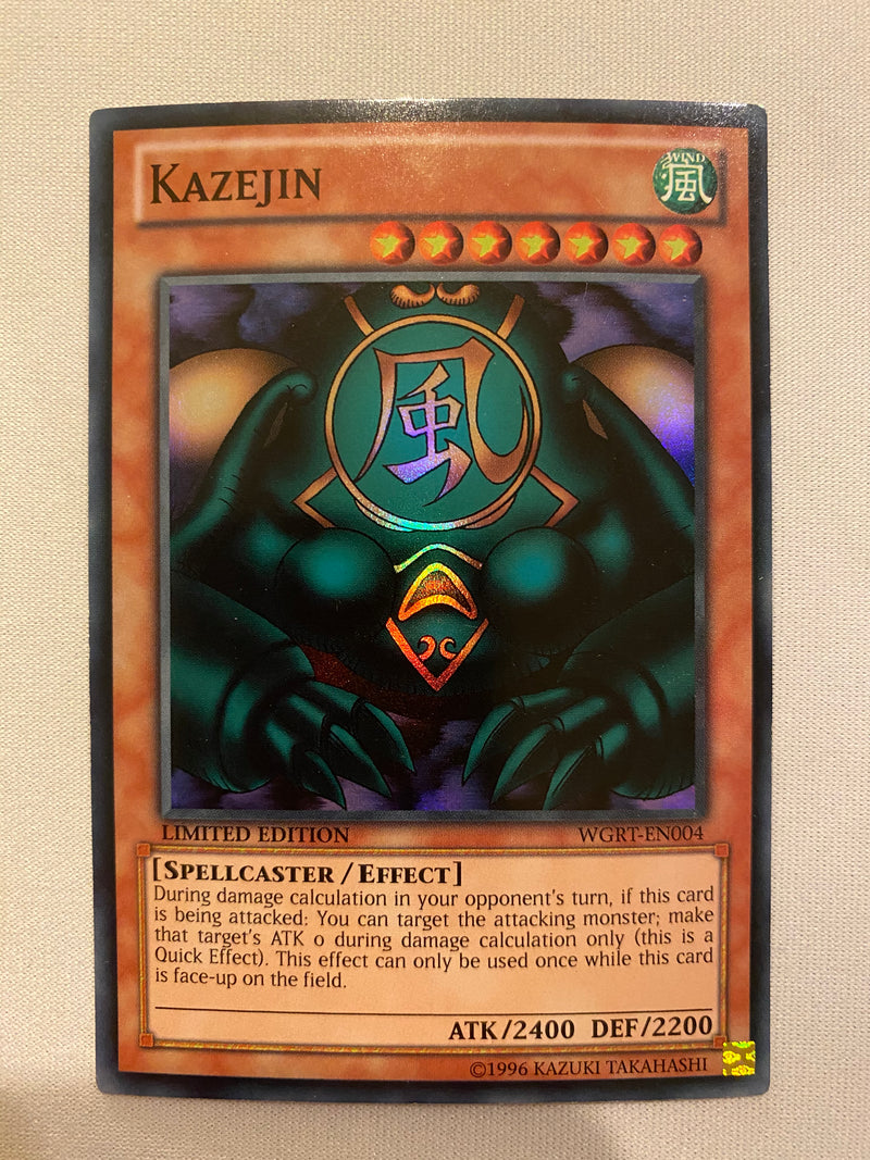 Yugioh Kazejin WGRT-EN004 Super Rare Limited Edition Near Mint