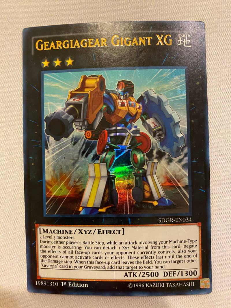 Yugioh Geargiagear Gigant XG  SDGR-EN034  Ultra Rare 1st Edition NM