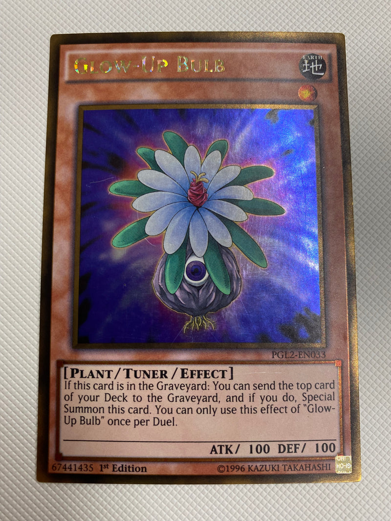 Yugioh Glow-Up Bulb  PGL2-EN033  Gold Rare 1st Edition Naer Mint