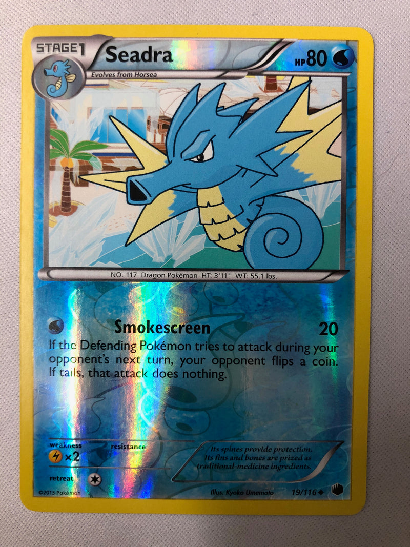 Seadra 19/116 B&W Plasma Freeze Uncommon Reverse Holo Pokemon Card NM