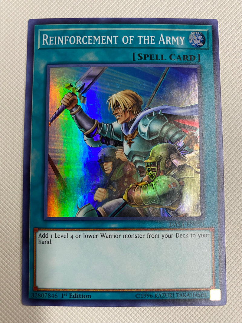 Yugioh Reinforcement of the Army DASA-EN053  1st Edition Super Rare Near Mint