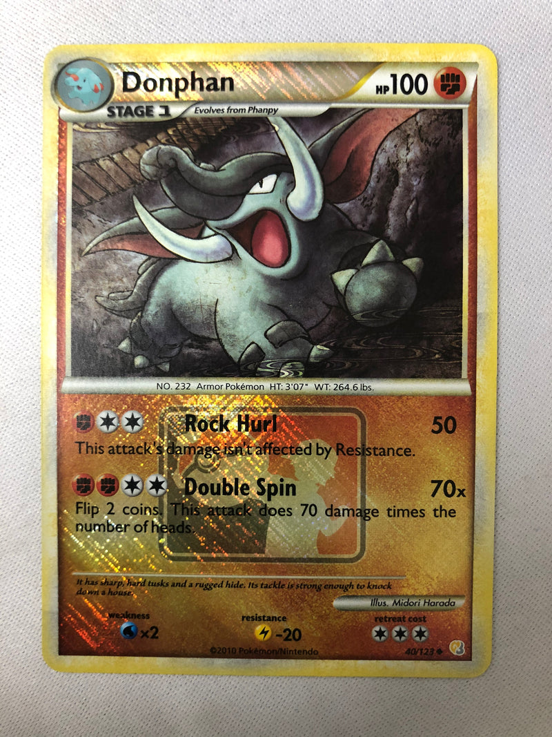 Donphan 40/123 Pokemon League Uncommon Reverse Holo Pokemon Card NM