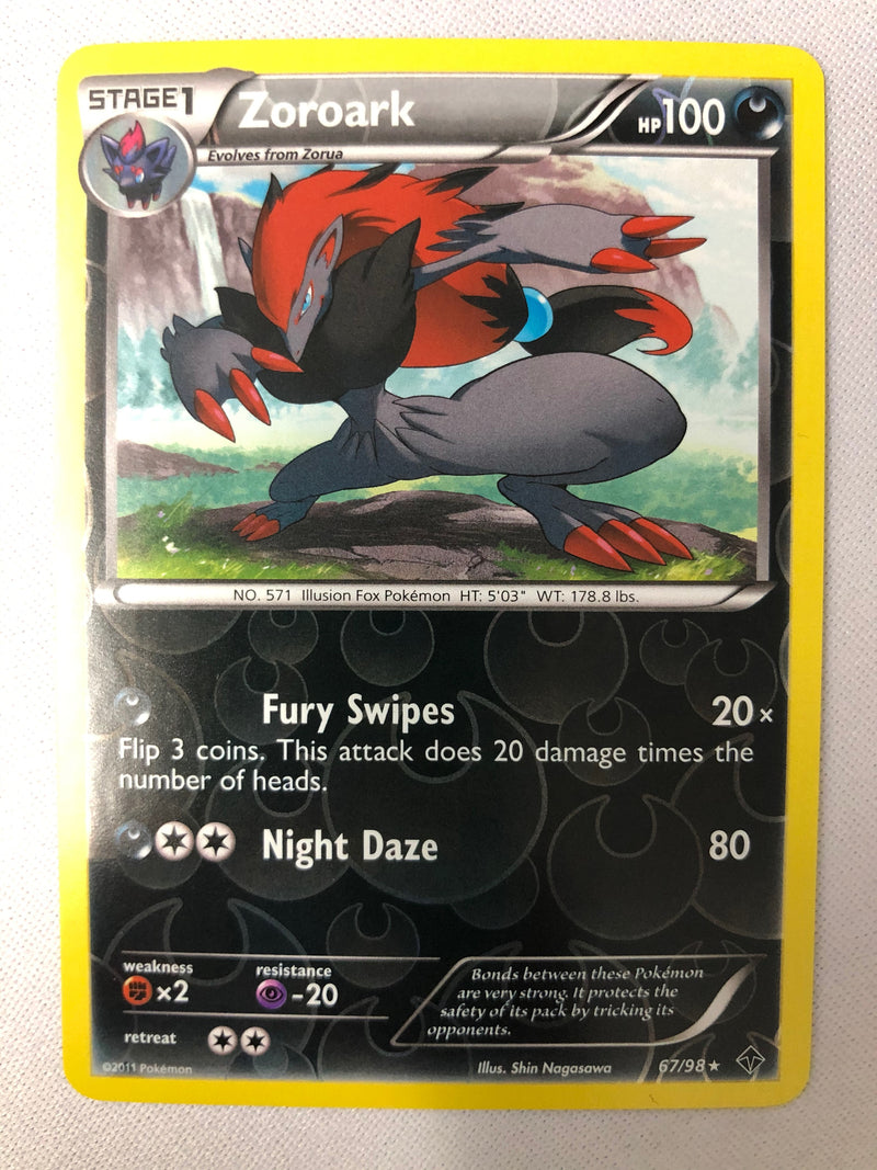 Zoroark 67/98 Emerging Powers Reverse Holo Rare Pokemon Card NM