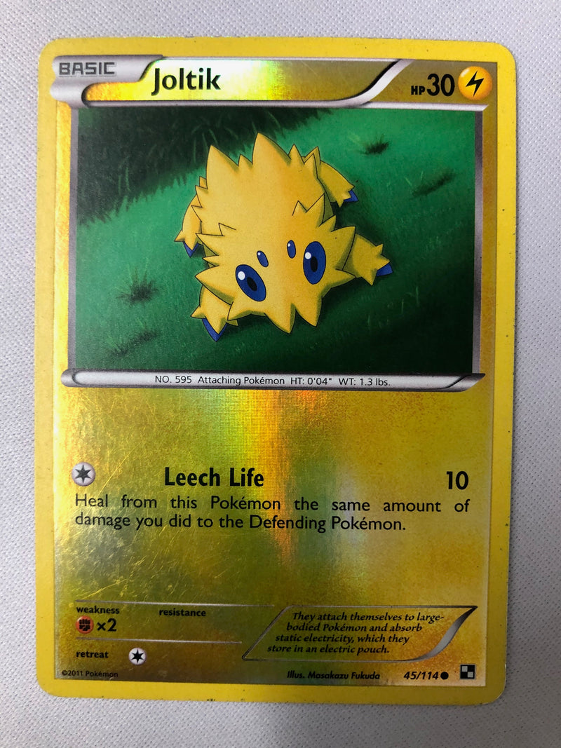 Joltik 45/114 B&W Common Reverse Holo Pokemon Card NM