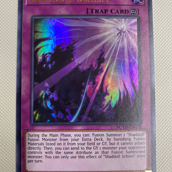Yugioh Shaddoll Schism ROTD-EN076 Ultra Rare 1st Edition Near Mint Yugioh Shaddoll Schism ROTD-EN076 Ultra Rare 1st Edition Near Mint