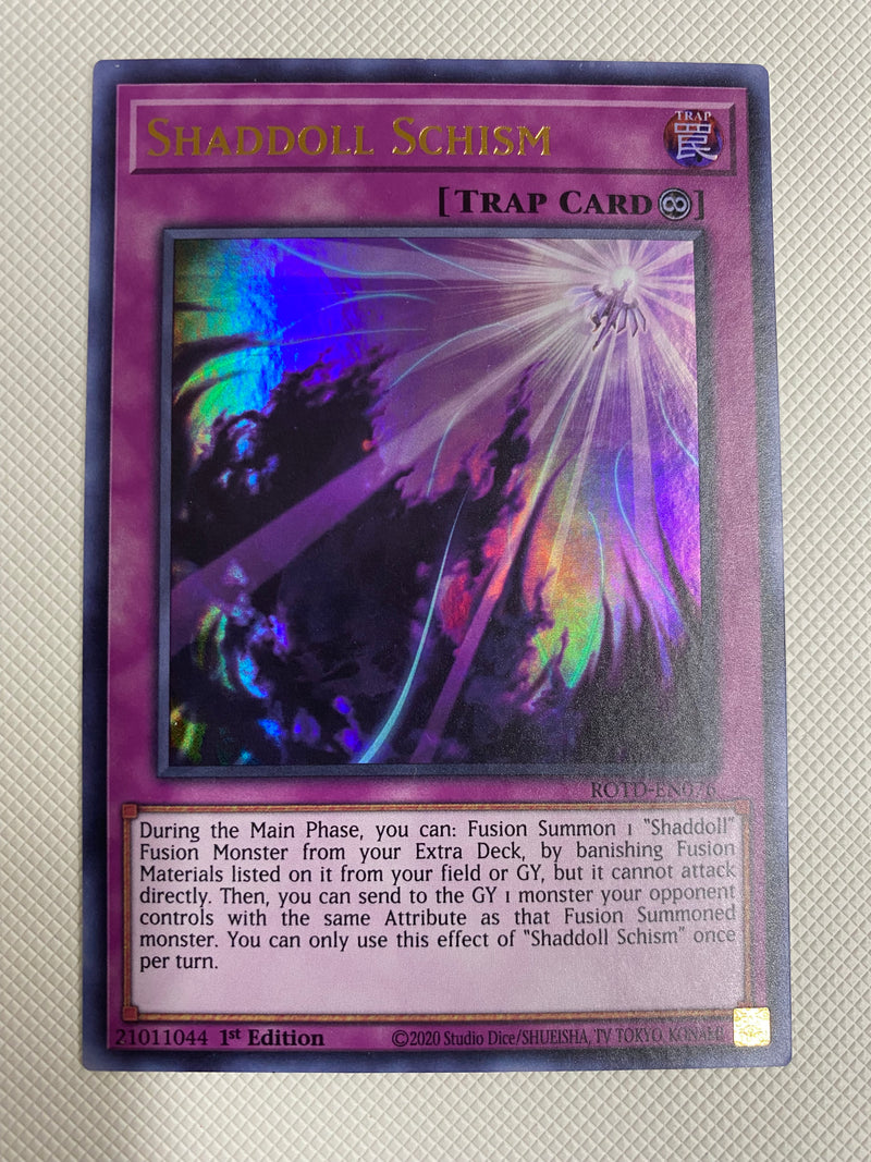 Yugioh Shaddoll Schism  ROTD-EN076 Ultra Rare 1st Edition Near Mint