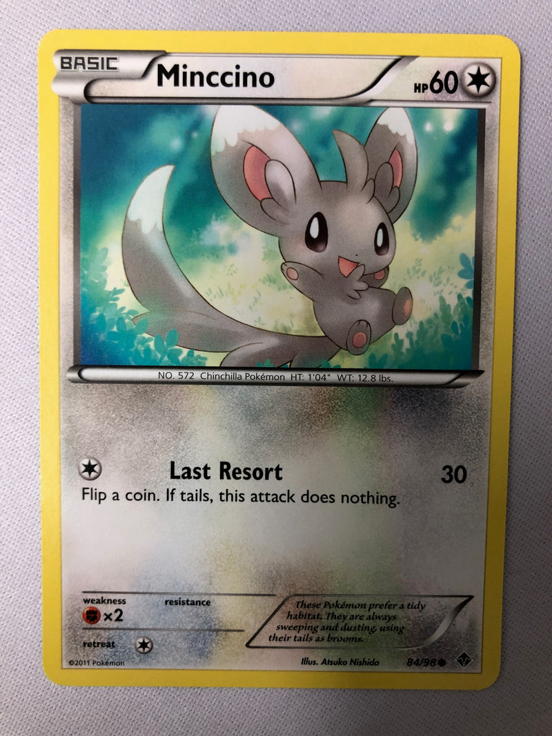 Minccino 84/98 Emerging Power Common Pokemon Card NM