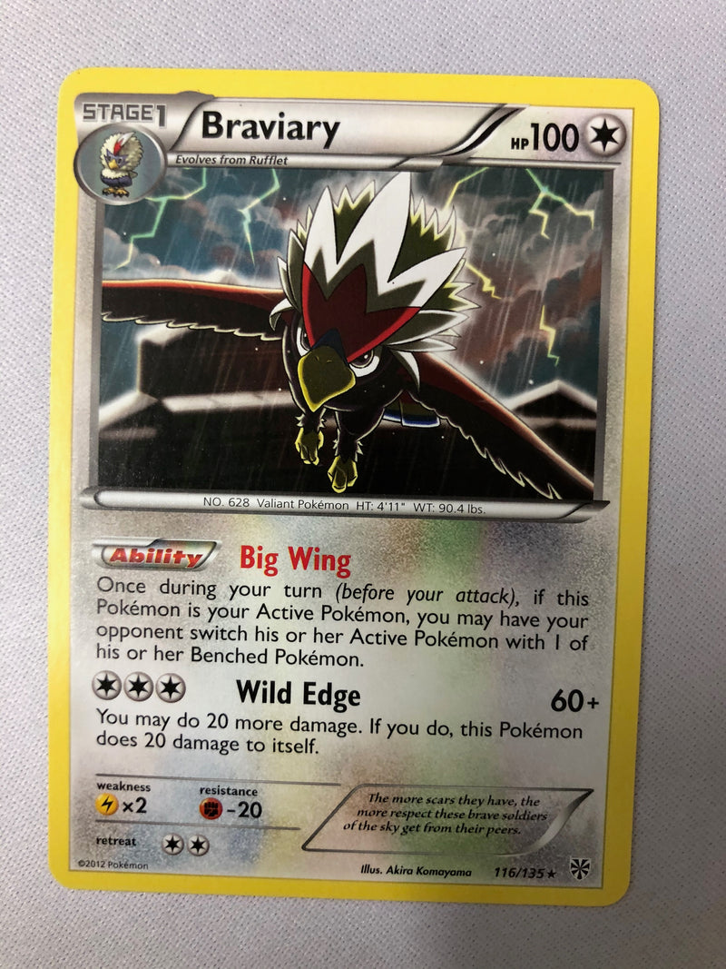 Braviary 116/135 Plasma Storm Non Holo Rare Pokemon Card NM