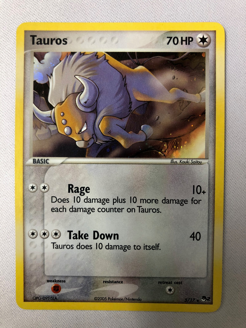 Tauros 5/17 POP 2 Promo Holo Rare Pokemon Card NM