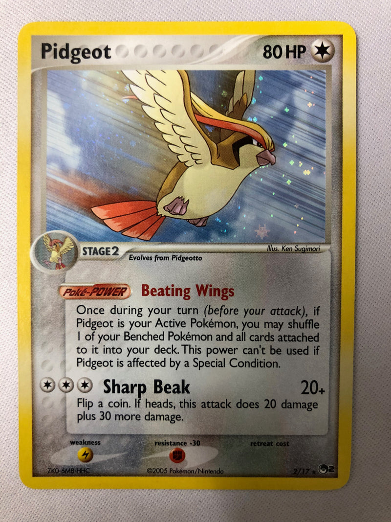 Pidgeot 2/17 POP 2 Promo Holo Rare Pokemon Card NM