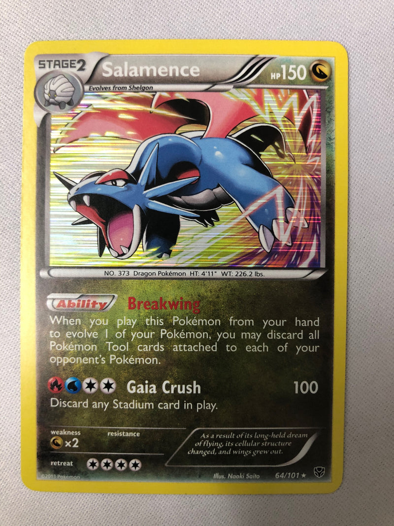 Salamence 64/101 B&W Plasma Blast Set Reverse Holo Rare Pokemon Card NM