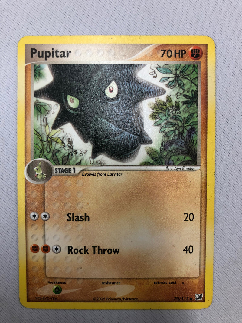 Pupitar 70/115 EX Unseen Forces Common Pokemon Card NM