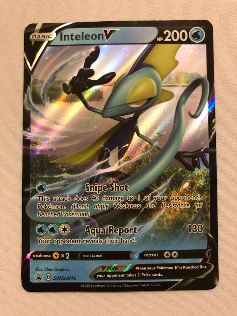 Inteleon V SWSH016 Black Star Promo Holo Rare Pokemon Card Near Mint