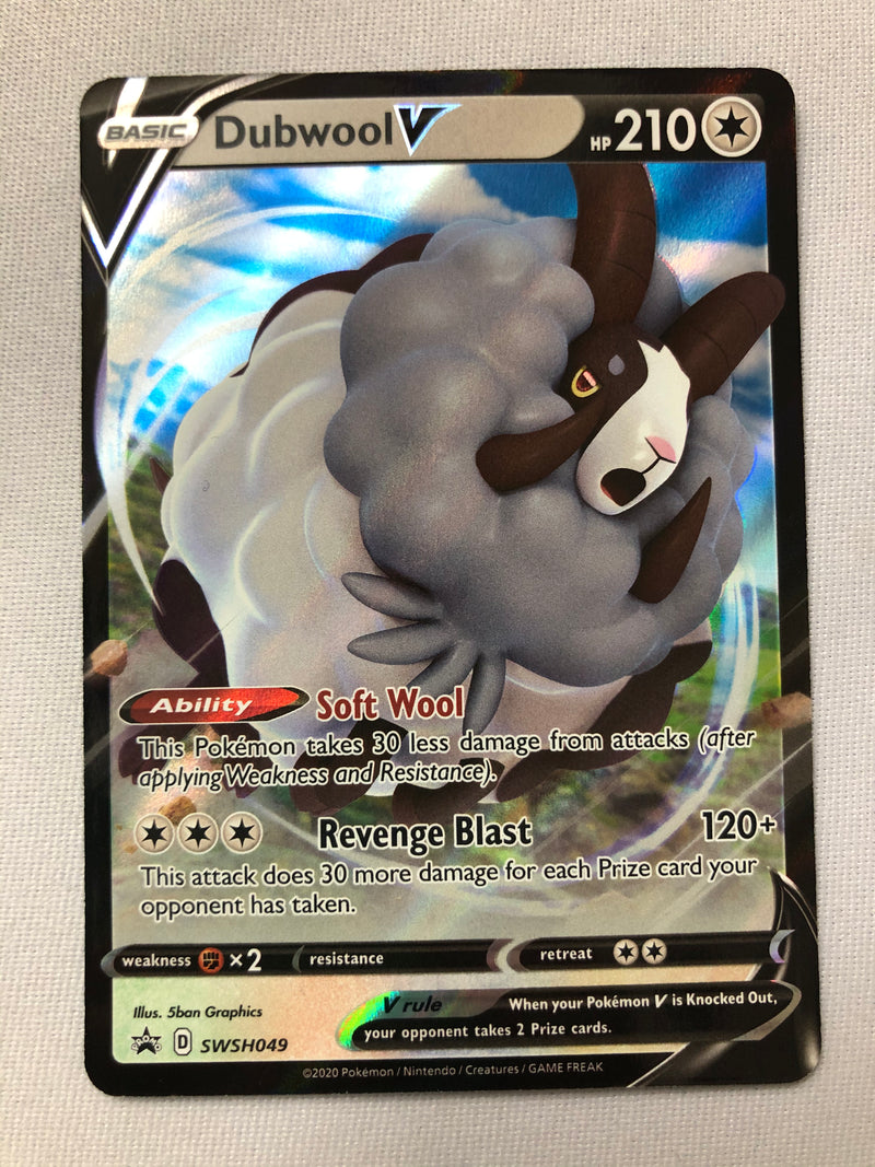 Dubwool V SWSH049 Black Star Promo Holo Rare Pokemon Card Near Mint