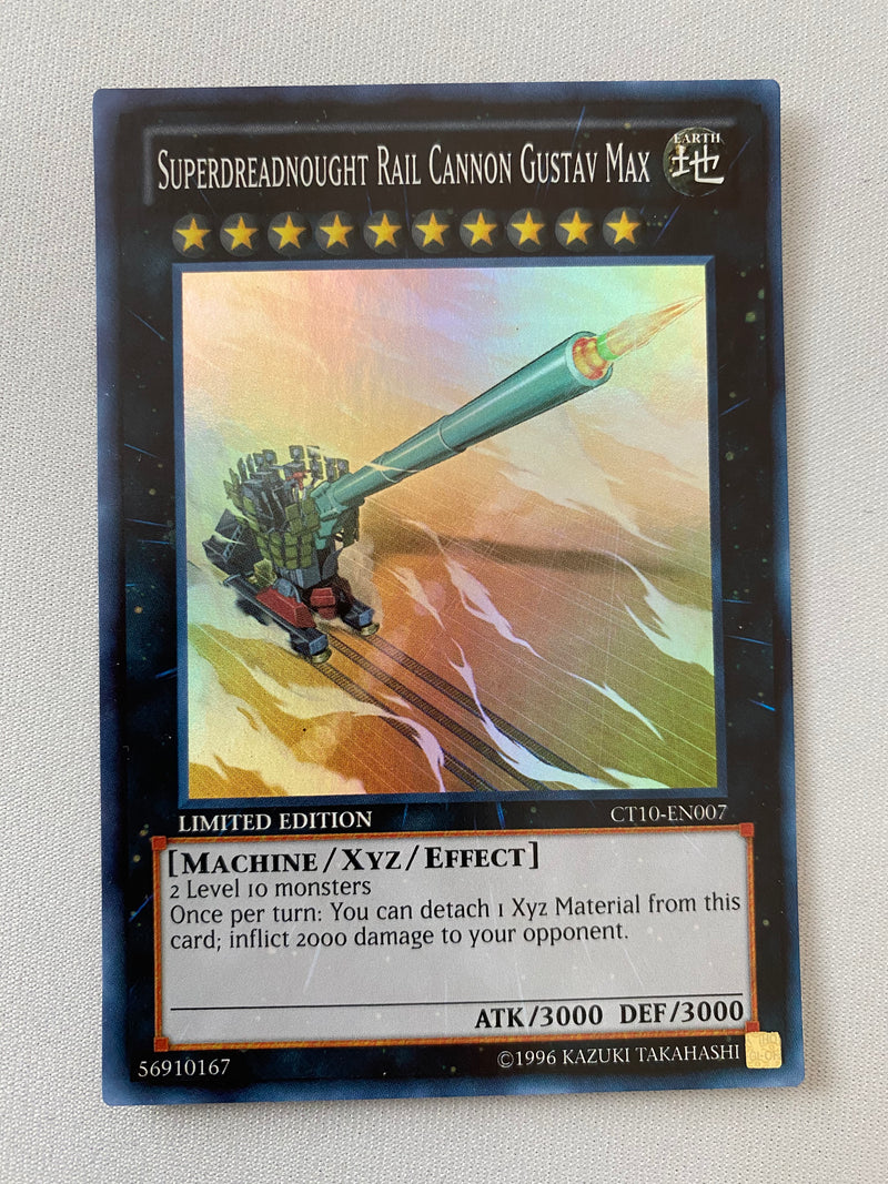 Yugioh Superdreadnought Rail Cannon Gustav Max  CT10-EN007 Super Rare Limited NM