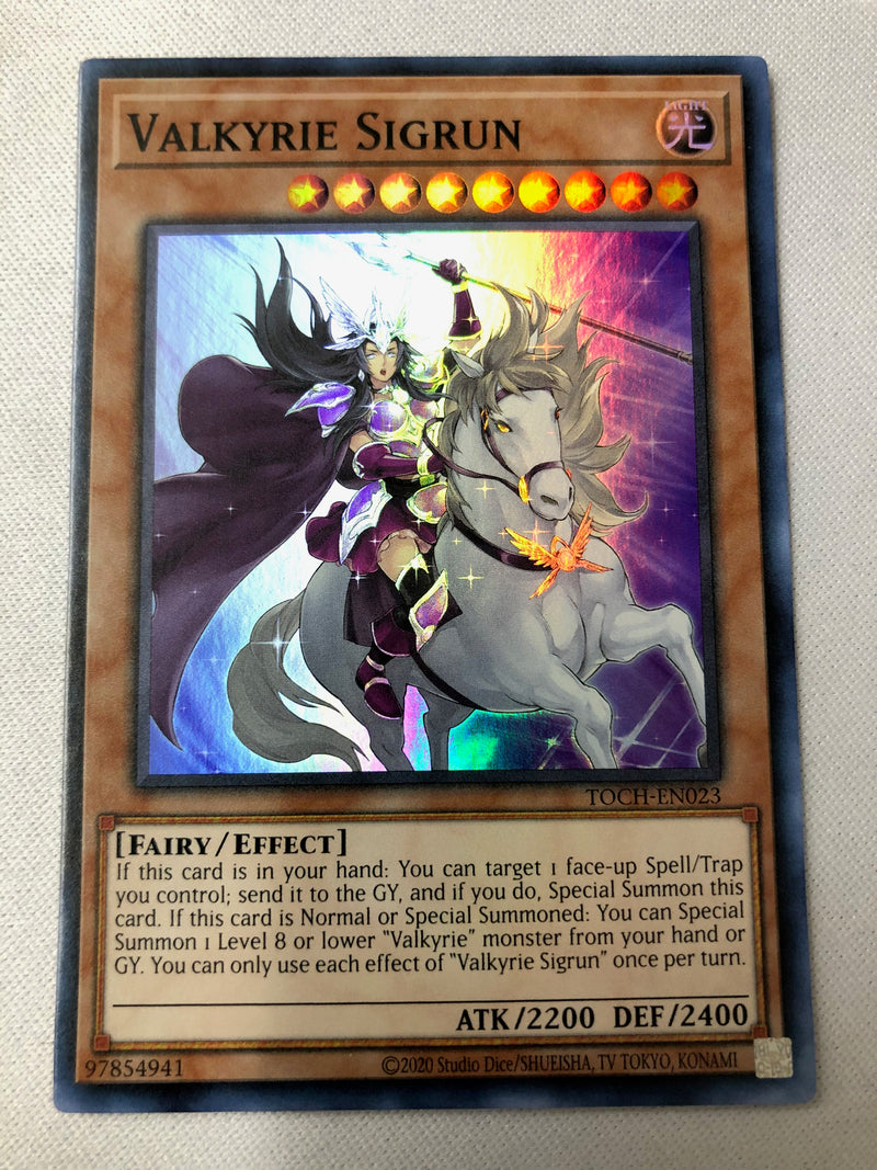 Yugioh Valkyrie Sigrun TOCH-EN023 Super Rare Unlimited Edition Near Mint
