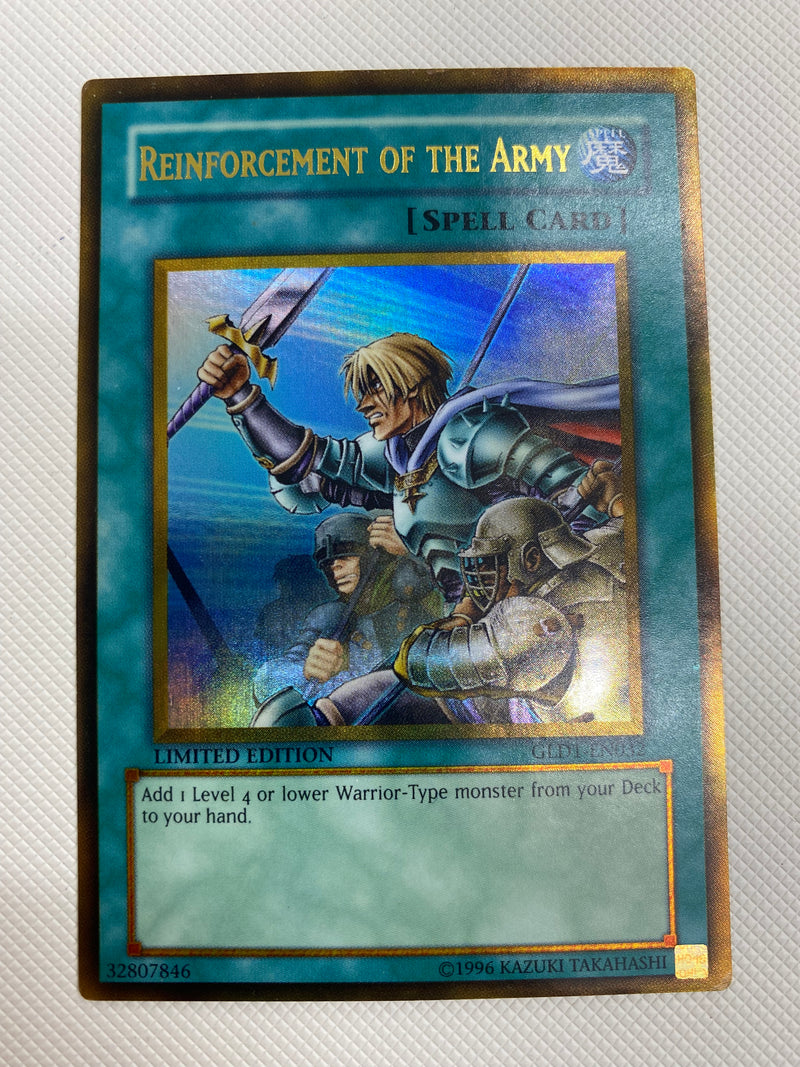Yugioh Reinforcement of the Army GLD1-EN032 Gold Rare Limited Edition