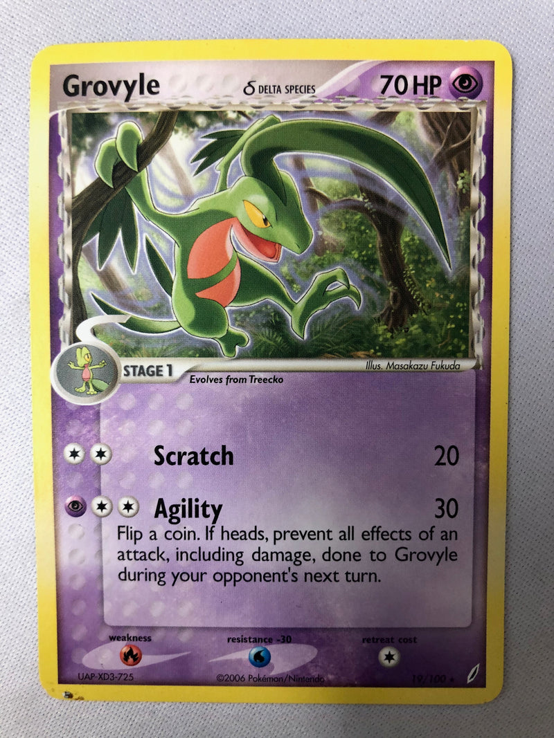 Grovyle δ 19/100 EX Crystal Guardians Rare Non Holo Pokemon Card NM