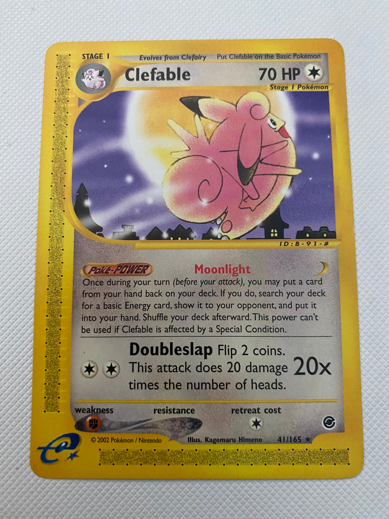 Clefable 41/165  Rare Expedition Base Set Pokemon Card Near Mint