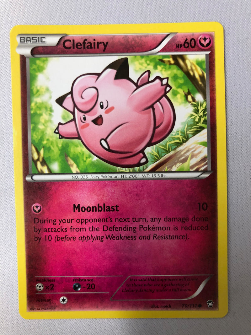 Clefairy 70/111 XY Furious Fists Common Non Holo Pokemon Card NM