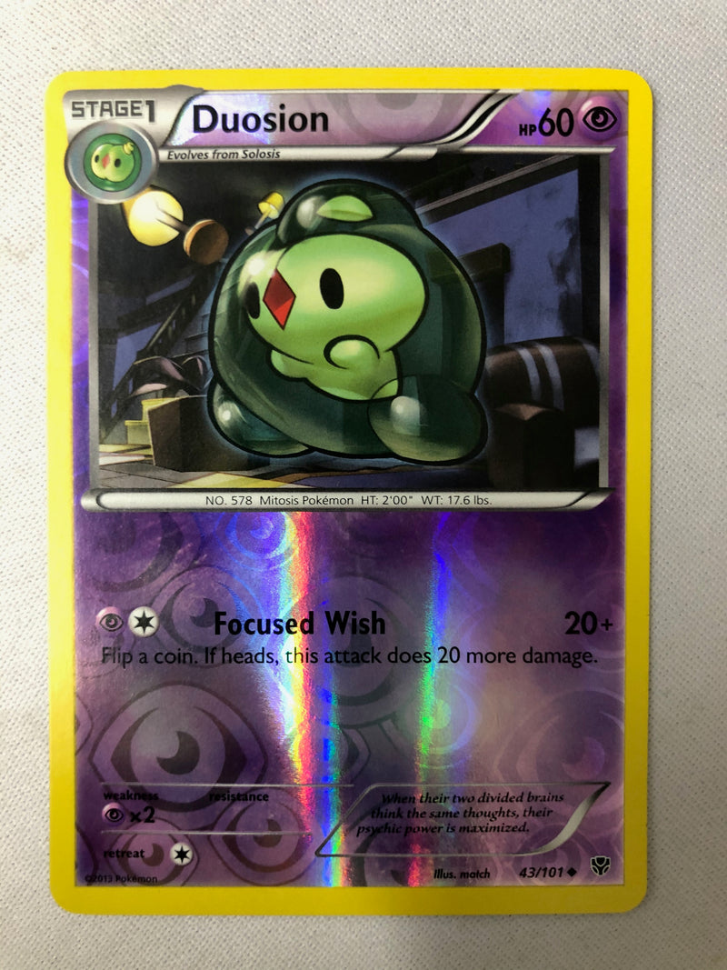 Duosion 43/101 Plasma Blast Uncommon Reverse Holo Pokemon Card NM