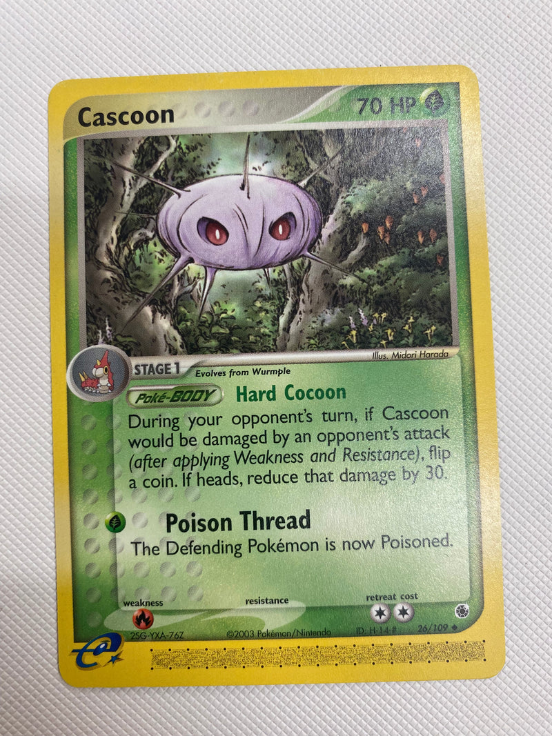 Cascoon 26/109 Ruby & Sapphire Pokemon Card Near Mint