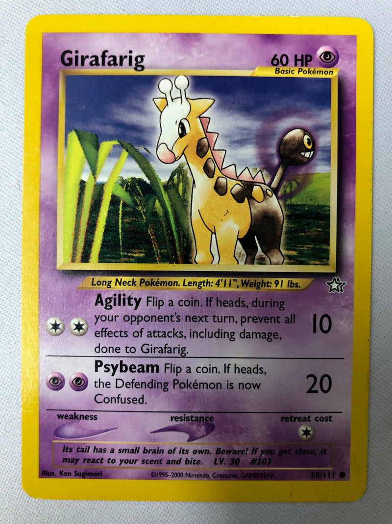 Girafarig 58/111 Neo Genesis Common Non Holo Pokemon Card NM