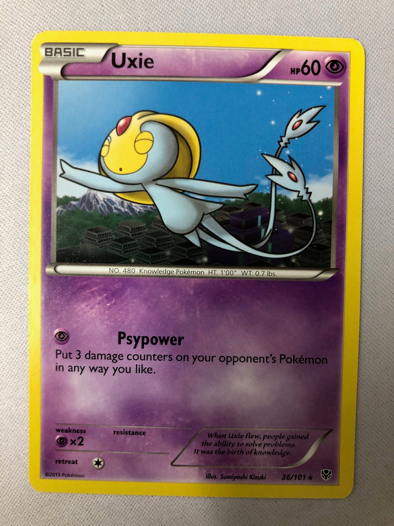 Uxie 36/101 Plasma Blast Rare Non Holo Pokemon Card NM
