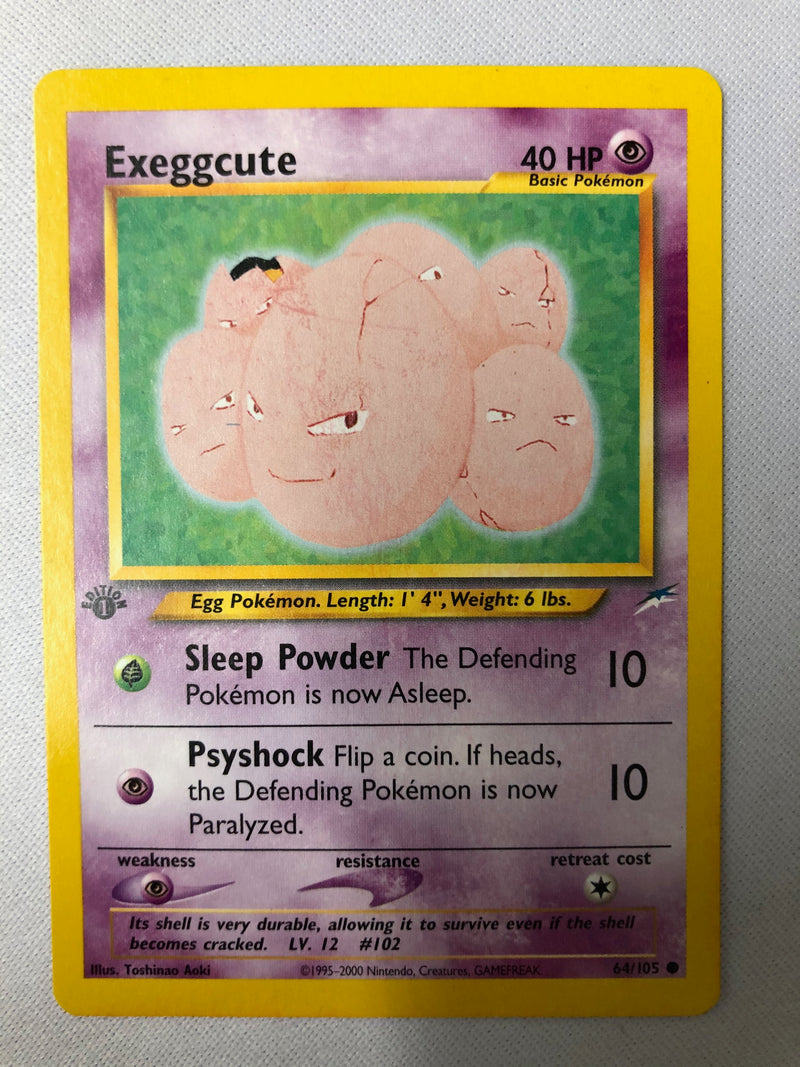 Exeggcute 64/105 Neo Destiny Common 1st Edition Pokemon Card NM
