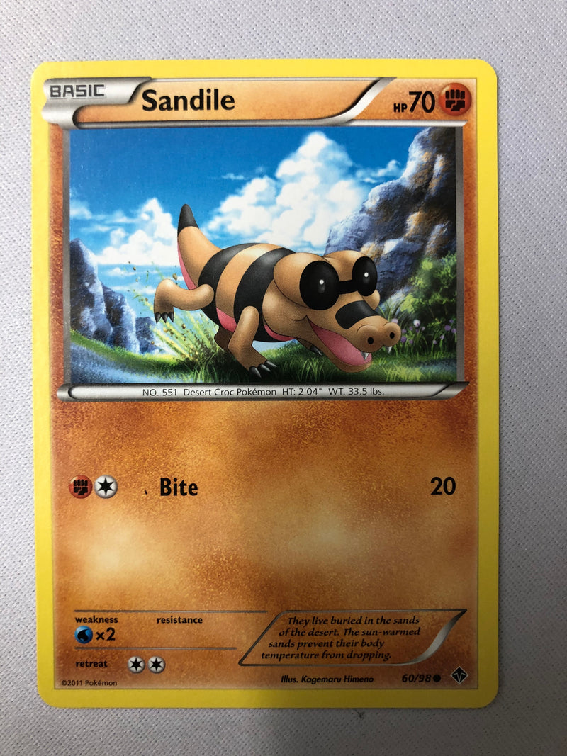 Sandile 60/98 Emerging Powers Common Non Holo Pokemon Card NM