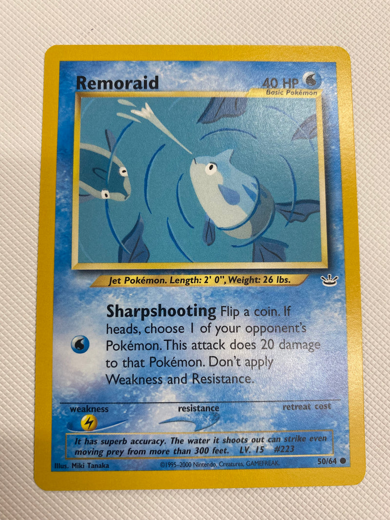 Remoraid 50/64 Neo Revelation Set Common Pokemon Card  Near Mint