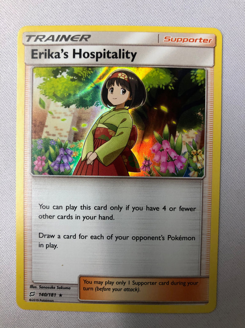 Erika's Hospitality 140/181 Team Up Holo Rare Pokemon Card NM
