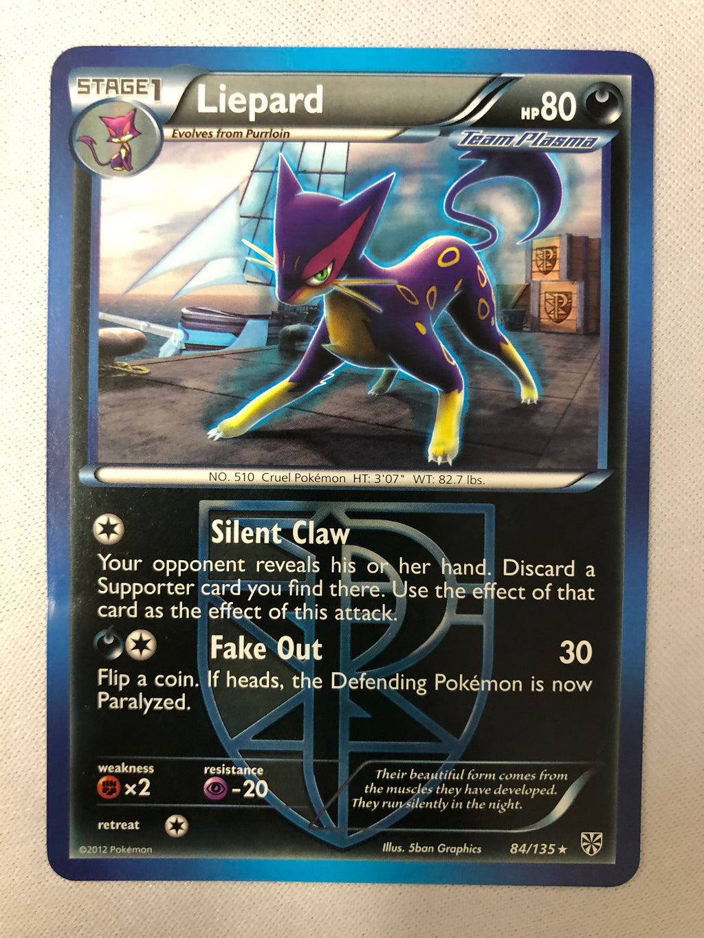 pokemon card liepard Liepard 84/135 Plasma Storm Rare Non Holo Pokemon Card NM