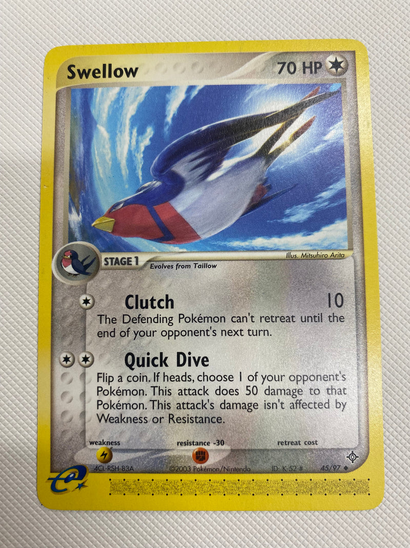 Swellow 45/97 EX Dragon Uncommon Pokemon Card NM